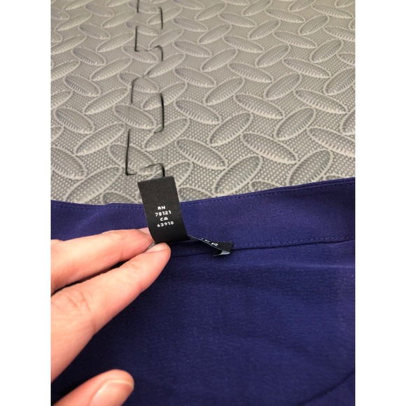 Eileen Fisher 100% Silk Button Down Shirt Womens XL Purple Long Sleeve Blouse - Picture 3 of 8